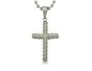 This trendy stainless steel cross pendant will help you make a fashion statement, whether worn alone or layered with other pendants. The pendant comes with a 24 inch ball chain.
