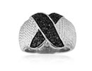 This fabulous sterling silver black diamond ring is the everyday ring you have been looking for!  With 32 dramatic black diamonds, this DY inspired ring is truly an eye catcher.  Diamond content is 1/2 carat.
