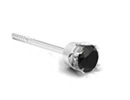 Diamond Stud Earring: 1/2ct Black Diamond Stud Earring in 10k White Gold