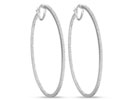 Diamond Hoop Earrings: 1ct Diamond Hoop Earrings in Silver 2-inch Hoops 200 Diamonds