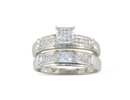 What an amazing deal!  Check out this diamond Micropave Bridal Set, featuring so unbelievably shiny diamonds.  This is the engagement ring and wedding band that will she will love.  Diamond content is 1/5 carat in H/I color and I1 clarity.  Three star diamonds. Ring sizes from 4 to 10 are available