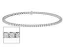 Diamond Tennis Bracelet: 2ct Round Setting Diamond Tennis Bracelet in 10k White Gold