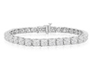10ct  Round Setting Diamond Tennis Bracelet in 14k White Gold