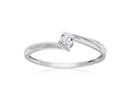 You'd have to be crazy to not love this quaint sterling silver diamond promise ring, at this amazingly low price!  Diamond content is .07 carats in J/K color I2/I3 clarity.  One star diamond.