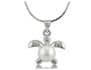 Pearl Jewelry: Super Cute Turtle Shaped Freshwater Pearl Pendant