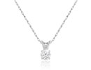 Diamond Pendants: 1/6ct 14k White Gold Diamond Pendant, 1 Star