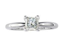 Inexpensive Engagement Rings: 1/2ct Princess Diamond White Gold Engagement Ring, Closeout Price
