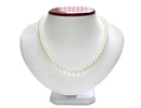 Off round pearls are so hot these days. Large pearls are hot too. This beautiful 18 inch hand-knotted pearl necklace features 8-9mm large off-round potato pearls, with incredible luster and nacre. With a 925 sterling silver lobster claw clasp. You will simply NOT BELIEVE THE PRICE! This is a gorgeous, wearable pearl necklace, that everyone can afford.