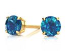 All eyes will be on you while wearing these stunning 2ct blue diamond stud earrings. Set in 14k yellow gold, these blue diamond earrings feature secure screw back posts. These earrings are a great gift for any occasion. Get yours today!