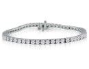 Diamond Tennis Bracelets: 5ct Genuine Diamond Tennis Bracelet in 14k White Gold, 2 Star Diamonds