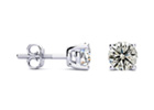 Diamond Stud Earrings: 1ct Diamond Stud Earrings in 14k White Gold at A Fantastic Value