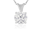 Diamond Pendants: 1ct Diamond Pendant in 14k White Gold, 1 Star