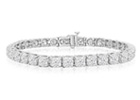 10ct  Round Setting Diamond Tennis Bracelet in 14k White Gold