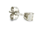 Single 1/14 carat Diamond Stud set In Sterling Silver.