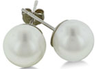 Whether for everyday or a night on the town, these classic pearl studs are exactly what you are looking for.  These two lustrous pearls are 7mm each and are set in 14 karat white gold.