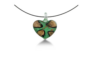 Heart Shaped Murano Glass Pendant