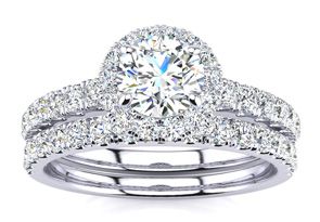 1ct Diamond Bridal Set in 14k White Gold
