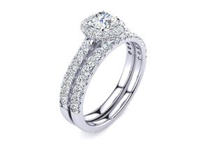1ct Diamond Bridal Set in 14k White Gold
