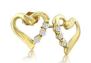 Diamond Heart Earrings