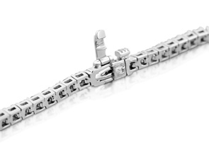 4ct 4-Prong Diamond Tennis Bracelet in 14k White Gold