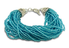 Blue Glass Seed Bracelet