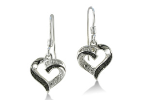 Diamond Heart Earrings