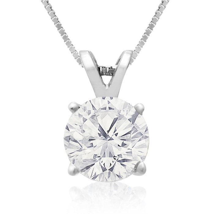 Fine 1.50ct 14k White Gold Diamond Pendant, Lowest Price Ever. Item ...