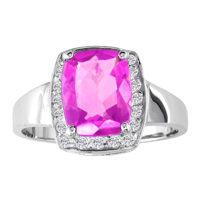 14kt Gold Ring with Pink Topaz & .36pts Diamonds RZ4601