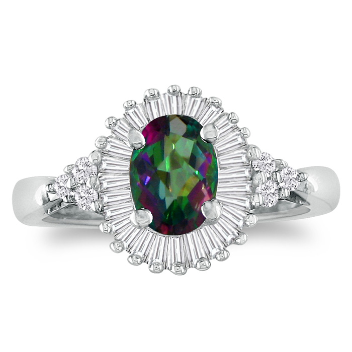 Mystic Rainbow Topaz Silver Ring – 4.3CT Stone In 925 Sterling Silver, Size 6-10, For Women & Men - View #3