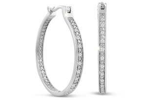 1/4ct Diamond Hoop Earrings
