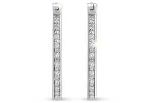 1/4ct Diamond Hoop Earrings
