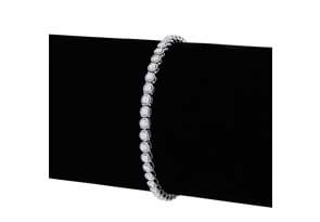 2 Carat Halo Diamond Tennis Bracelet In White Gold, 7 Inches