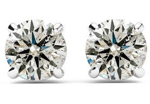 1/2ct Diamond Studs in 14k White Gold
