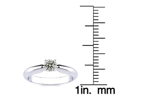 1/3ct Diamond Solitaire Engagement Ring in 14k White Gold
